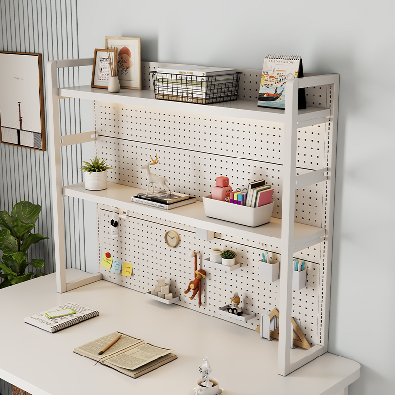 Gaming Accessories Rack - ปรับโลหะ Pegboard Organizer Multi-Tier โต๊ะชั้นวางสําหรับสํานักงานประหยัดพื้นที่ชั้นวางเหล็ก PC